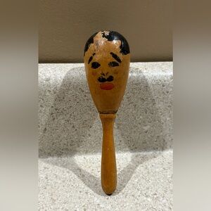 ANTIQUE Charlie CHAPLIN Sock DARNER Egg SHAPE Wooden